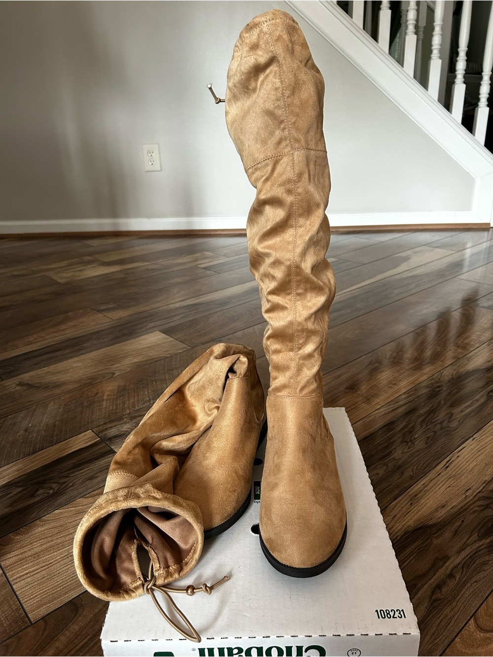 SO Tan Slouchy Over-the-Knee Suede Boots Women 10W